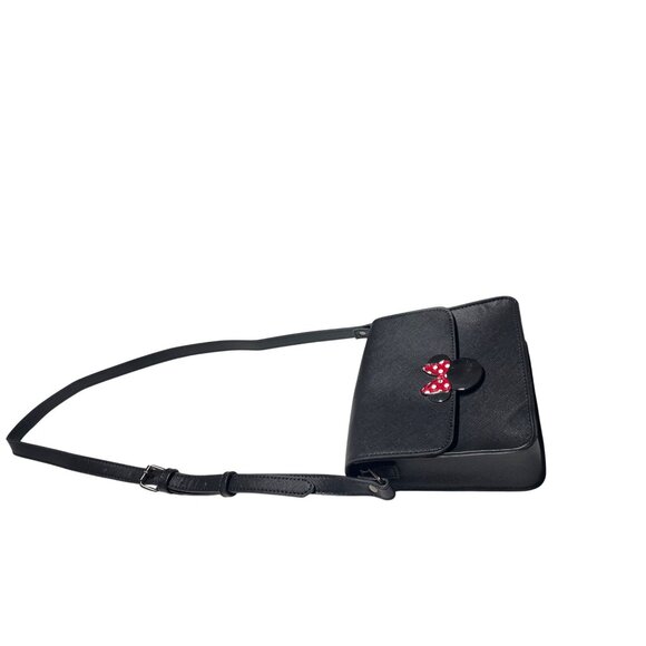 Disney Minnie Mouse Black Crossbody Purse Bag Adjustable‎ Strap & Red Polka Dot - Picture 5 of 12